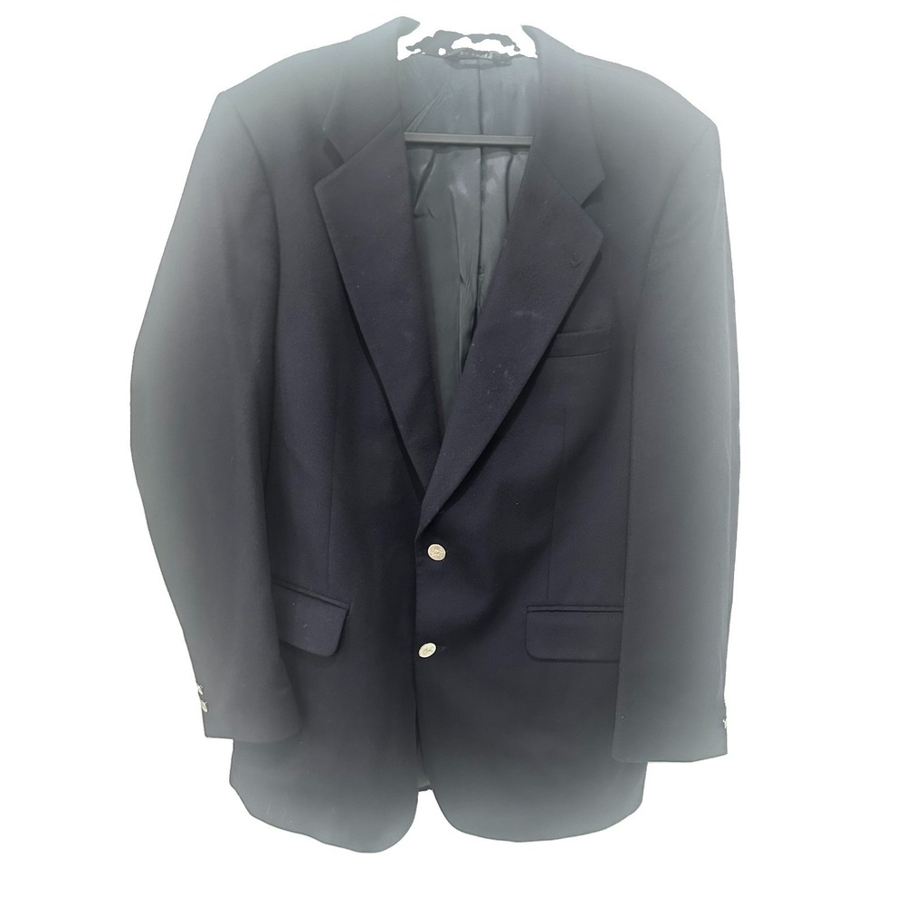 Burberry Boyd's Philadelphia Navy Italian Cashmere Blazer USA made Silver Button